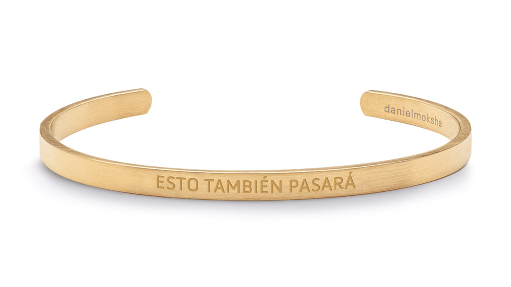 Pulsera esto también pasara oro grueso  daniel moksha