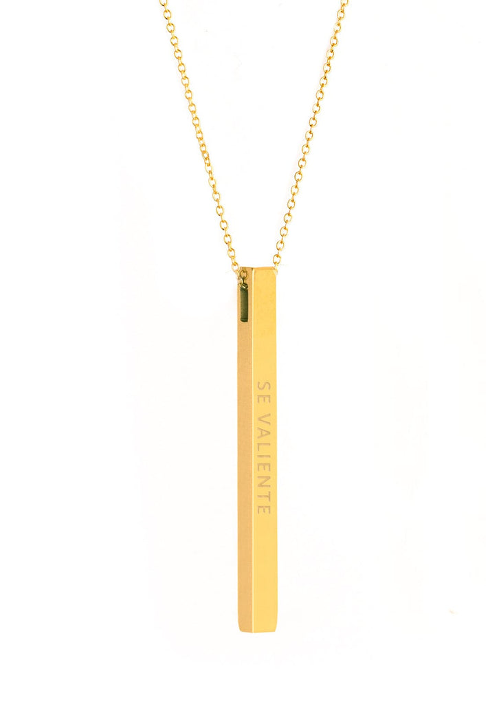Collar de Barra Sé valiente y confía -Oro Rosa  Daniel Moksha