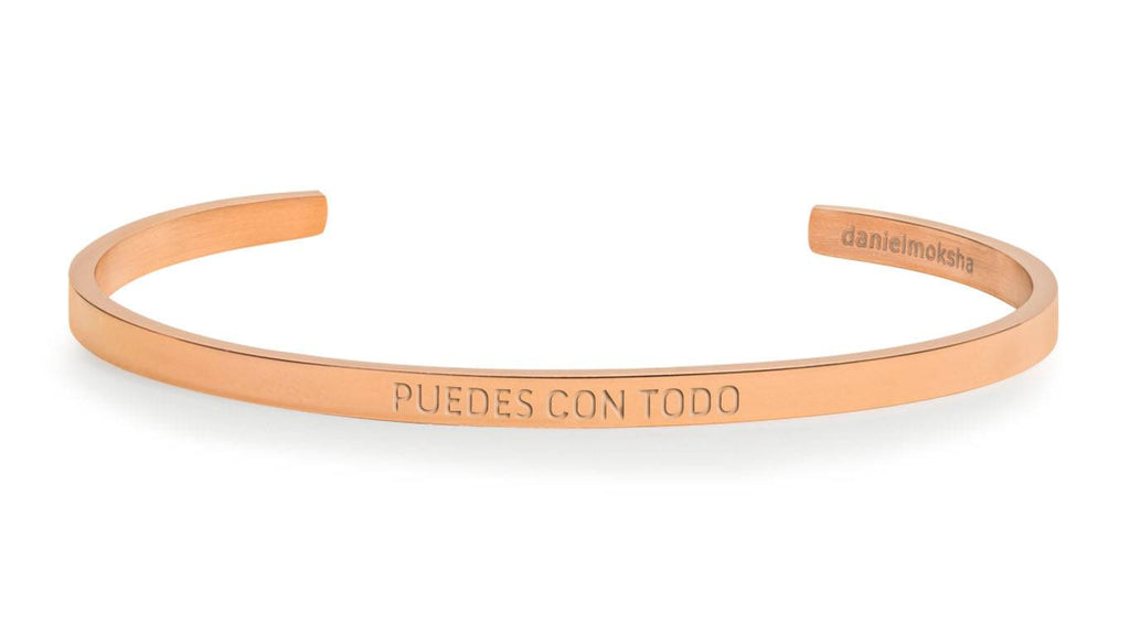 Pulsera Puedes con todo (sin tinta)  Oro Rosa  Daniel Moksha