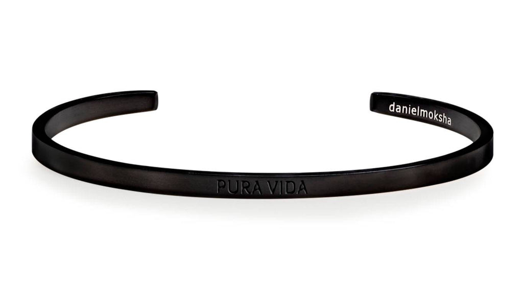 Pulsera Pura vida  Negra Daniel Moksha