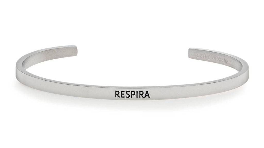 Pulsera Respira  Plata Daniel Moksha