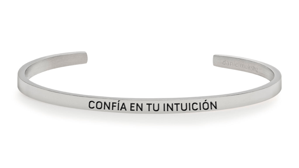 Pulsera Confía en tu intuición Plata Daniel Moksha